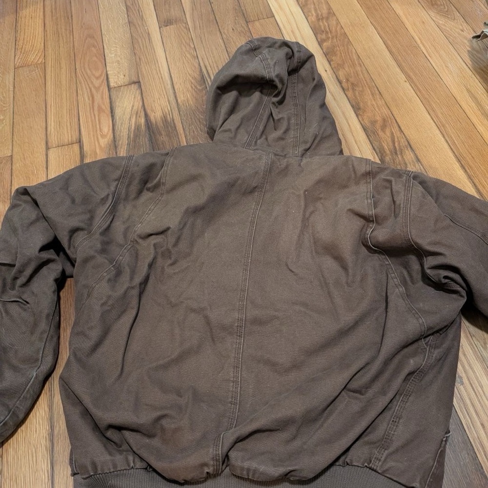Men's Brown Hooded Jacket - Picture 2 of 5